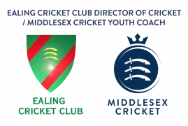 JOB VACANCY - EALING CC DIRECTOR OF CRICKET/MIDDLESEX CRICKET YOUTH COACH