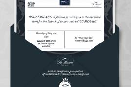 INVITATION TO THE 'SU MISURA' LAUNCH EVENT OF BOGGI MILANO, OUR OFFICIAL SUIT PROVIDER