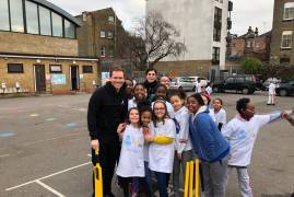 EOIN MORGAN LAUNCHES ICC CRICKET WORLD CUP 'CHANCE TO SHINE' PROGRAMMES AT GRAFTON PRIMARY SCHOOL