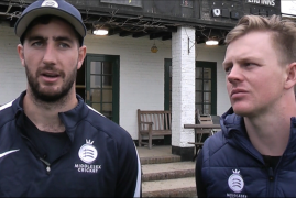 ROBSON AND ESKINAZI CHAT AT STUMPS ON DAY ONE AFTER BOTH HITTING HUNDREDS